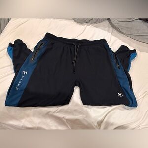 Virus Black and Blue Athletic Shorts